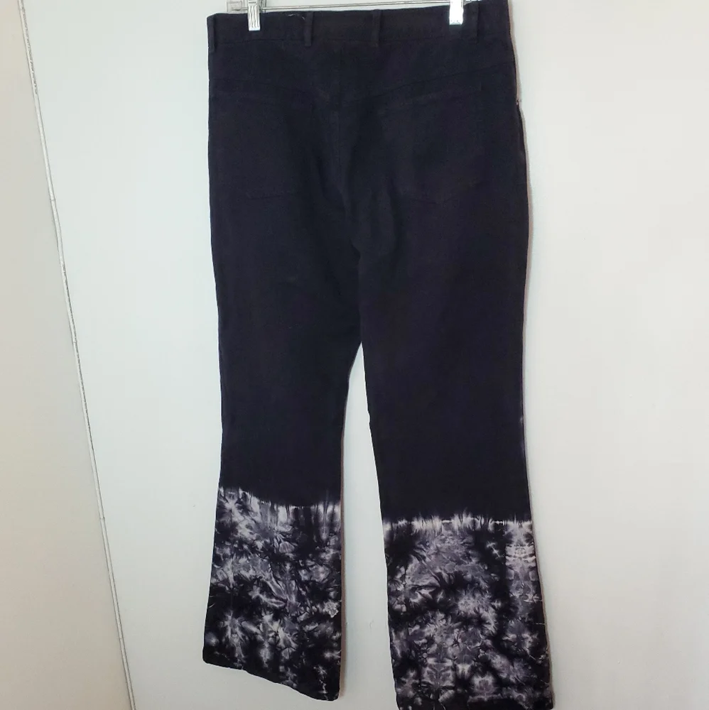 NWOT KRUSH Tie Dye Wide Leg Dark Jeans 34 RARE - Picture 6 of 6